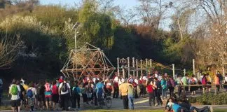 #SANTIAGO Más de un centenar de personas participaron en la caminata cultural ambiental “Cuidemos el aire de Santiago”
