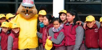 #BIOBIO CONAF enseña a escolares de Cañete sobre cuidado e importancia de los árboles