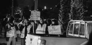 #SANTIAGO Alrededor de 200 sanbernardinos se manifestaron en contra el proyecto de un centro de distribución de Walmart en el Fundo El Peñon