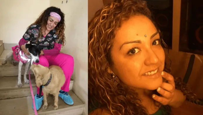 Veterinaria María José Vergara, quien fue acuchillada la tarde de este lunes por defender a dos perros comunitarios
