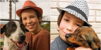Niño brasileño baña perritos abandonados para encontrarles un hogar