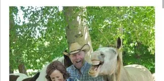 Caballo alegra sesión de fotos de sus humanos