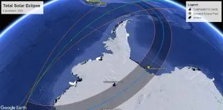 Investigadores del Programa Nacional de Ciencia Antártica se preparan para observar el eclipse solar total en el glaciar Unión