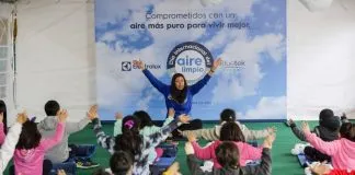 250 niños de Maipú celebraron Día Mundial del Aire Limpio con clases de respiración