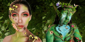 Con maquillajes artísticos estudiantes de AIEP llaman a cuidar los humedales