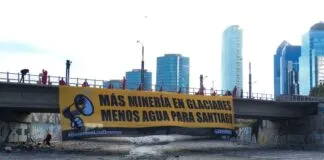 Acción sobre el Mapocho: Greenpeace alerta sobre la destrucción de glaciares en la Región Metropolitana